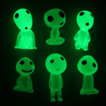 1pcs Mini Šviesos Medžių Elfai Micro Kraštovaizdžio Mielas Dervos Svetimų Lėlės Automobilių Ornamentu Automobilių Interjero Animacinių filmų Sodo Puošmena