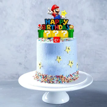 Super Mario žaidimas anime mario bros Luigi yoshi Naršyklė Cupcake Pyragas įdėkite Vaikams Gimtadienio Pyragas Apdaila tiekimo dovanos