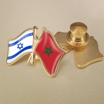 Izraelio ir Maroko Kirto Dviguba Draugystė Šaligatvio Atvartas Smeigtukai Sagė Ženkliukai