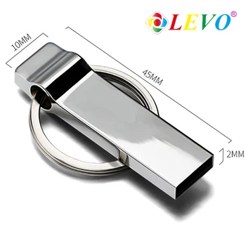 Spartusis Metalo USB Flash Drive 2.0 Pen Drive 64GB 128 GB USB Flash Memory Stick nešiojamas kietasis diskas 8gb 16gb pendrive usb stick