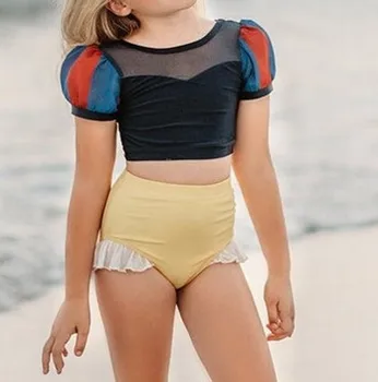 Princesė Maudymosi Kostiumėlį Vienas Gabalas Plaukimas Kostiumu Mergina Maudymosi Kostiumėliai Paplūdimio Vaikų Maudymosi Kostiumą, Kūdikių Siamo Trikampis Bikini Princesė