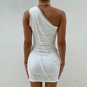 Bodycon Suknelė Moterims Valgomieji Medis Grybelis Mini Suknelė Be Rankovių Balta Suknelė Backless Sėdmenų Seksualus Suknelės Vasarą Moteris 2021