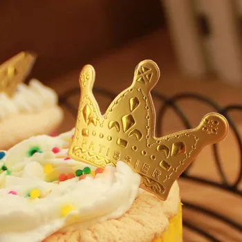 50pcs Mielas Aukso Princess Crown Tortas Tooper Popieriaus Topper Džiaugtis Šalies Pyragą Keksų Susitvarko Baby Shower Vestuvių, Gimtadienio Dekoracijos