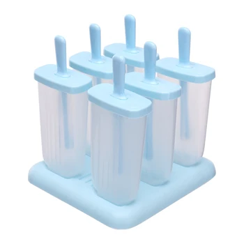 6 Skylę Ledų Formos Ledo Kubelių padėklas Popsicle Barelį 