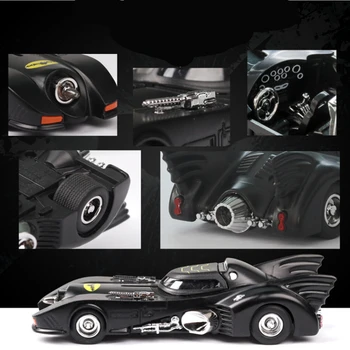Klasikinio Filmo Automobilių Batmobile Automobilių Lieti Automobilio Modelį Diecasts & Žaislas Metalo Automobilių Surinkimo Garso ir šviesos Modeliavimo Automobilių Žaislas Vaikams dovanų