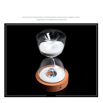 Stiklo smėlio laikrodis Apšvietimas Laikmatis LED Smėlio Stiklo Naktį, Šviesos, Miego Pagalbininkas su Nuotolinio Valdymo Kalėdų