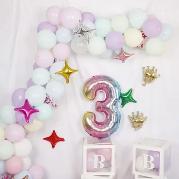 1Set Elsa Disney Užšaldyti princesė 32inch skaičius folija helio balionus, Baby shower gimtadienio dekoracijas, animacinių filmų vaikams žaislai