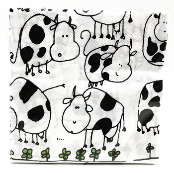 Karvė Spausdinimo Šalies Prekių Karvė Spausdinti Balionai, Popieriaus Padėklai, Popieriaus Servetėlės Ūkio Gyvūnų Gimtadienio Reikmenys Ir Papuošimai