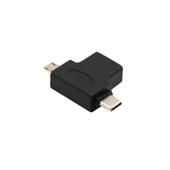 USB 3.0 moterį, Micro USB 5 Pin Male ir C Tipo (USB C) Vyrų OTG Adapteris