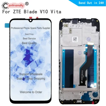 Už ZTE Blade V10 Vita V10vita LCD Ekranas+lietimui Ekrano Pakeitimas skaitmeninis keitiklis Su karkasu montavimas ZTE V10 Vita Ekranas