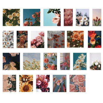 XINAHER 46 Vnt/Dėžutėje Derliaus Gėlių INS Stiliaus dekoravimo popierius, lipdukas rinkinį 
