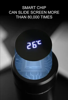 Pažangi Temperatūros Ekranas Izoliacinės Termosas Kiaurasamtis Arbatos Puodelis Šilumos Kavos Puodelis Nerūdijančio Plieno Butelis Vakuuminės