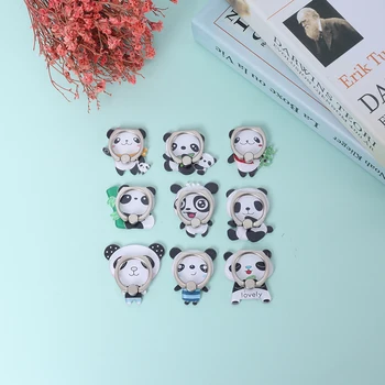 Mielas Animacinių Filmų Panda Gyvūnų Mobiliojo Telefono Stovas Laikiklis Piršto Žiedą