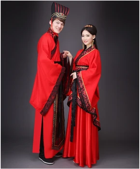 Vêtements anciens chinois tenue de Cosplay Hanfu pour hommes et femmes adultes Kostiumai d'halloween pour les Poroms