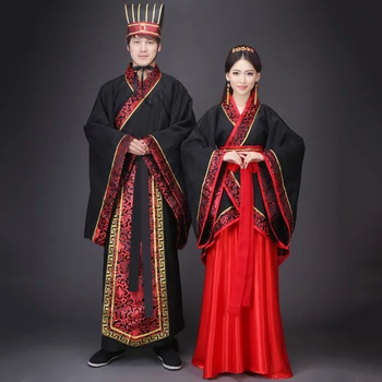 Vêtements anciens chinois tenue de Cosplay Hanfu pour hommes et femmes adultes Kostiumai d'halloween pour les Poroms