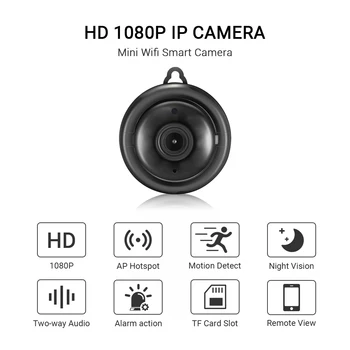 Mini Wi-fi, Belaidžių IP kamerų V38 1080P HD Judesio Aptikimo, 2-Way Audio Auklė Cam Apsaugos Kamera, Lauko Matymo Garso