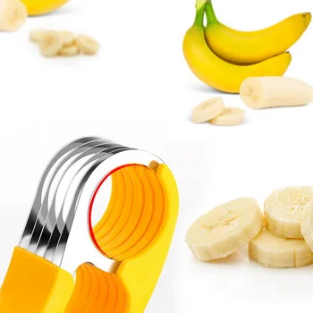 Virtuvės Daržovių Cutter Skustukas Salotos Gabalas Nerūdijančio Plieno Bananų Cutter Chopper Vaisių Pjovimo Peilis Agurkai