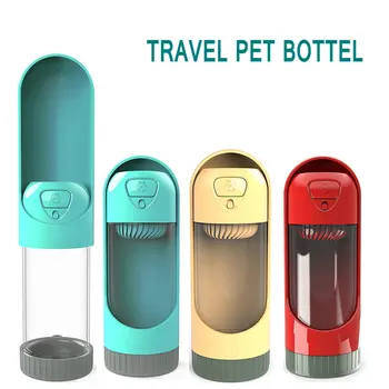 300ML šunelis Kelionės, Vandens Butelis Nešiojamų keičiamo dydžio Pet Vandens Dozatorius Tiektuvą, skirtą Mažų Šunų Mėlyna Žalia Geltona Rožinė Naminių Produktų