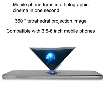 Dropshipping 3D Holograma Piramidės Ekranas, Projektorius, Vaizdo Stovas Universali, Smart Mobilųjį Telefoną 