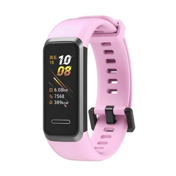 Silikono Dirželis Huawei 4 Huawei4 Smart Riešo Watchband horlogeband pasek ar zegarka Correa de reloj pulseira cinturino