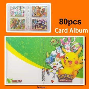 80/240PCS Cool Pokemon Cards Album Book Cartoon Anime Game Card EX GX Collectors Holder Folder Top Loaded List Toys Gift For Kid