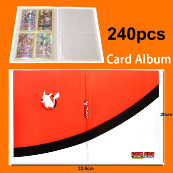 80/240PCS Cool Pokemon Cards Album Book Cartoon Anime Game Card EX GX Collectors Holder Folder Top Loaded List Toys Gift For Kid