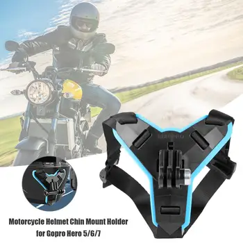 Motociklo Šalmas Smakro Mount Turėtojas Gopro Hero 5 /6/ 7 Veiksmo Sporto Kamera Full Face Turėtojas Aksesuaras Motociklų Priedų