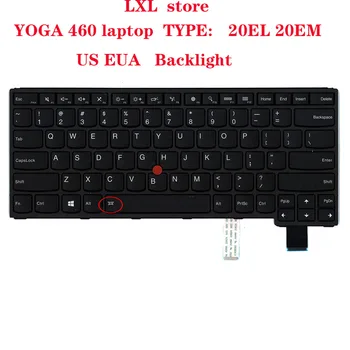 Jogos 460 klaviatūra Lenovo Thinkpad nešiojamas 20EL 20EM klaviatūros MUMS EUA Su Apšvietimu FRU 00UR200 00UR237 SN20J35624 SN20J35661
