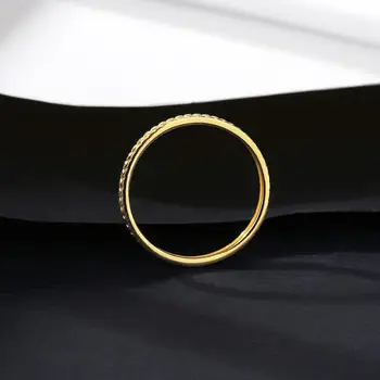 CZCITY 1,7 mm Pintas Žiedas Moterims Bauda Sterlingas Sidabro Vieną Vestuvių, Sužadėtuvių Pareiškimą Papuošalai Kalėdų Dovanos