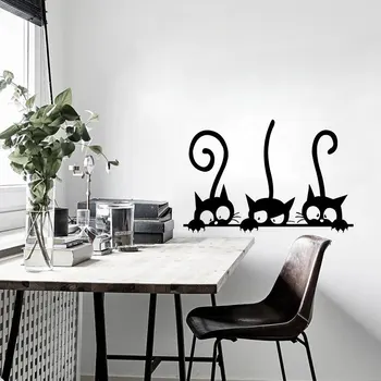 Sienos lipdukas, šaldytuvas, katė, kačiukas trijų spalvų Tinka namų virtuvės, biuro vaikų, suaugusiųjų Mielas