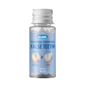 1Bottle Šilumos Montavimo Granules, Dantų Laminatės Moldable Laikinas Dantų Taisymo Rinkinys, skirtas Nustatyti Trūkstamą Dantį Mokymo