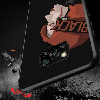 Stebuklas Keršytojas Black Widow Už Xiaomi POCO F3 F2 F1 M3 M2 C3 X3 X2 NFC Pro Žaisti Sumaišykite 3 A3 A2 A1 6 5 CC9 lite Minkštas Telefono dėklas