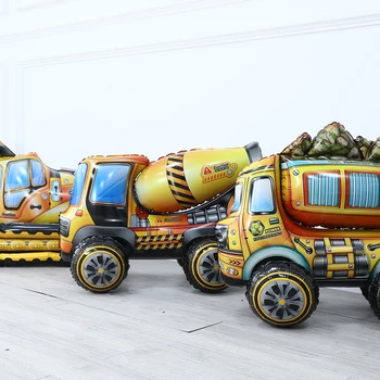 1PC Ekskavatorių Tank Sunkvežimis Raketų Automobilių Folija Balionų Transportavimo Vaikų Gimtadienio Žaislas, Balionų Dekoracijos Vaikams Supplie