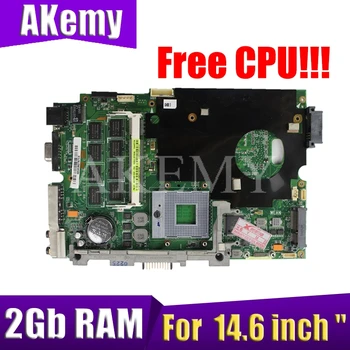Nemokamai CPU!!! nešiojamas plokštė W/ 2GB RAM ASUS K40IJ X8AIJ nešiojamas 14.5 colių 