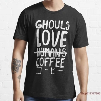 Ghouls meilės kavos Vyrų T-Shirt Juokinga Spausdinti Šortai Rankovėmis T-shirt Mados Atsitiktinis Viršūnes & Tees Prekės Unisex Drabužiai