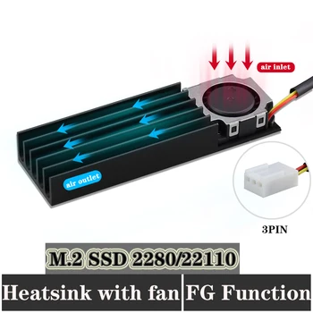 Gdstime M. 2280 2 22110 Kietojo Standžiojo Disko Ventiliatorius su Heatsink Šilumos Radiatorių Cooer Šilumos Padas Aušintuvo M2 NVME SATA PCIE SSD
