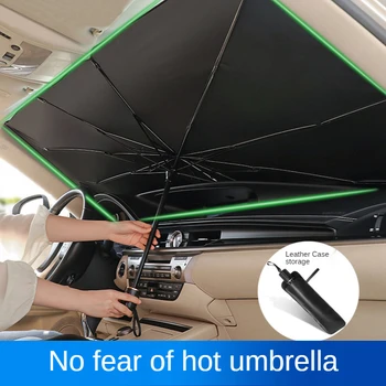 125cm 145cm, Sulankstomas Automobilio priekinį Stiklą Saulės Pavėsyje Skėtis Automobilių UV Padengti skėtį nuo saulės Šilumos Izoliacija Priekinio Lango Interjero Apsauga