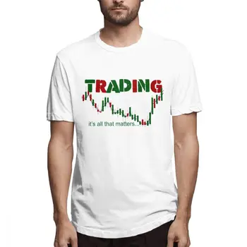 Vyriški O-kaklo Akcijų Prekybos Tee Marškinėliai Investicijų Forex Akcijų rinkoje Žvakidė diagramos Harajuku marškinėliai