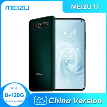 Meizu 17 8GB 128G mobiliųjų Telefonų 5G Išmanųjį telefoną Snapdragon 865 Octa Core NFC 4500mAh 30W Greitas Įkroviklis Kinija Versija