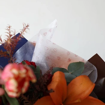 20pcs 60×60cm Meilės Formos, Audinio, popieriaus vandeniui gėlių puokštė gėlių popieriaus dovanų pakavimo popierius