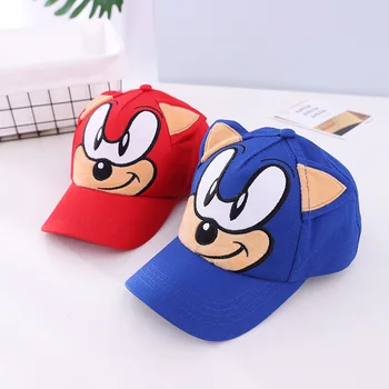 2021 Naujas Sonic Vaikų Vaikas Beisbolo Kepurė Mergaitėms Berniukas Skrybėlės nuo Saulės Kūdikių Skrybėlę Hip-Hop Animacinių filmų Išsiuvinėti Mielas Vaikams, Kepurės 4-8Y