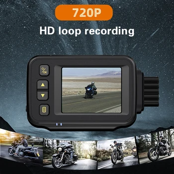 VODOOL Motociklo DVR Brūkšnys Kamera Full HD 720P Priekiniai Galinio vaizdo Kamera Motociklo Dashcam Loop Įrašymo Stovėjimo Stebėti DVR