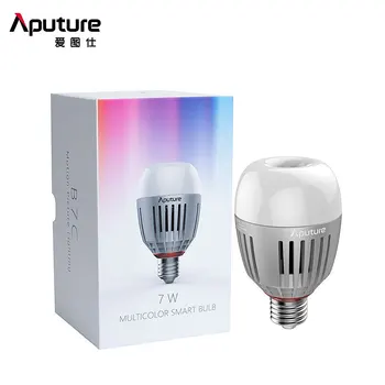 Aputure B7C RGBWW LED Smart Lemputė 7W 2000-10000K Tolygus Reguliavimas App Kontrolės RGB Fotografijos Lemputės Šviesos