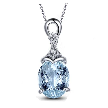 Mada Karšto Pardavimo Crystal Sea Blue Crystal Clavicle Karoliai Moterų Grandinės Karoliai, Papuošalai, Aksesuarai,