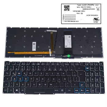 RGB LA lotynų klaviatūros apšvietimas Acer Nitro 5 AN515-54 AN515-43 AN517-51 AN715-51 Žaidimų nešiojamas klaviatūras Ispanija LG5P P90BRL
