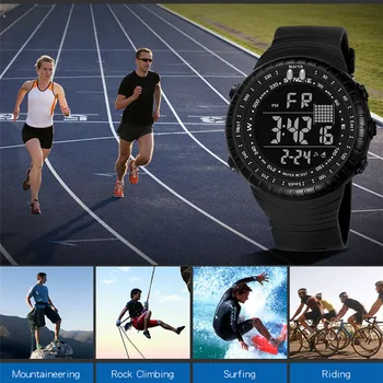 Vyrai Laikrodžiai 2021 Naujas Skaitmeninis Žiūrėti Mada Sporto LED Apšvietimas Laikrodis 50M atsparumas Vandeniui Chronograph Naras Žiūrėti Mens Reloj Hombre