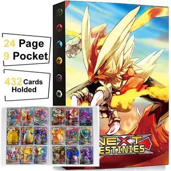 9 Kišenėje Albumą Pokemon 432 Kortelės Knygos Žaisti Žaidimą Žemėlapio Aplanką Surinkimo Rišiklio Turėtojas 