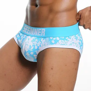 SEEINNER Prekės Vyrų Kelnės Sexy Gay Varpos Dėklas Wonderjock Vyrų Bikini Kelnaitės Vyras Sleepwear Medvilnės Gėjų Apatiniai Underpant