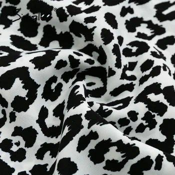 Simplee Vasaros Šifono Juodas Leopardas V-kaklo, Tankus Moterų Atsitiktinis Liesas Streetwear Vest Ponios Nėriniai Papuošalai Moterų Viršūnių 2021 Naujas