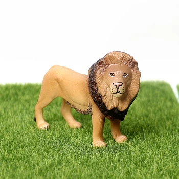 Realus Afrikos Džiunglių Gyvūnams Vyras Liūtas Modelio Švietimo Fidget Žaislas PVC Scenos Dizainas, Modeliavimas statulėlės Apdailos Dovana